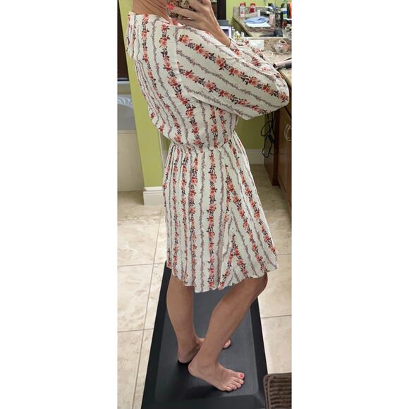 Savanna Jane Small boho dress no belt long sleeve with roses western country - Picture 3 of 7